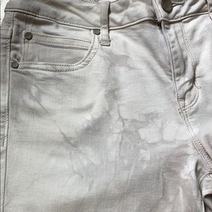 ANA skinny ankle taupe/white tie dye jeans Sz27/4